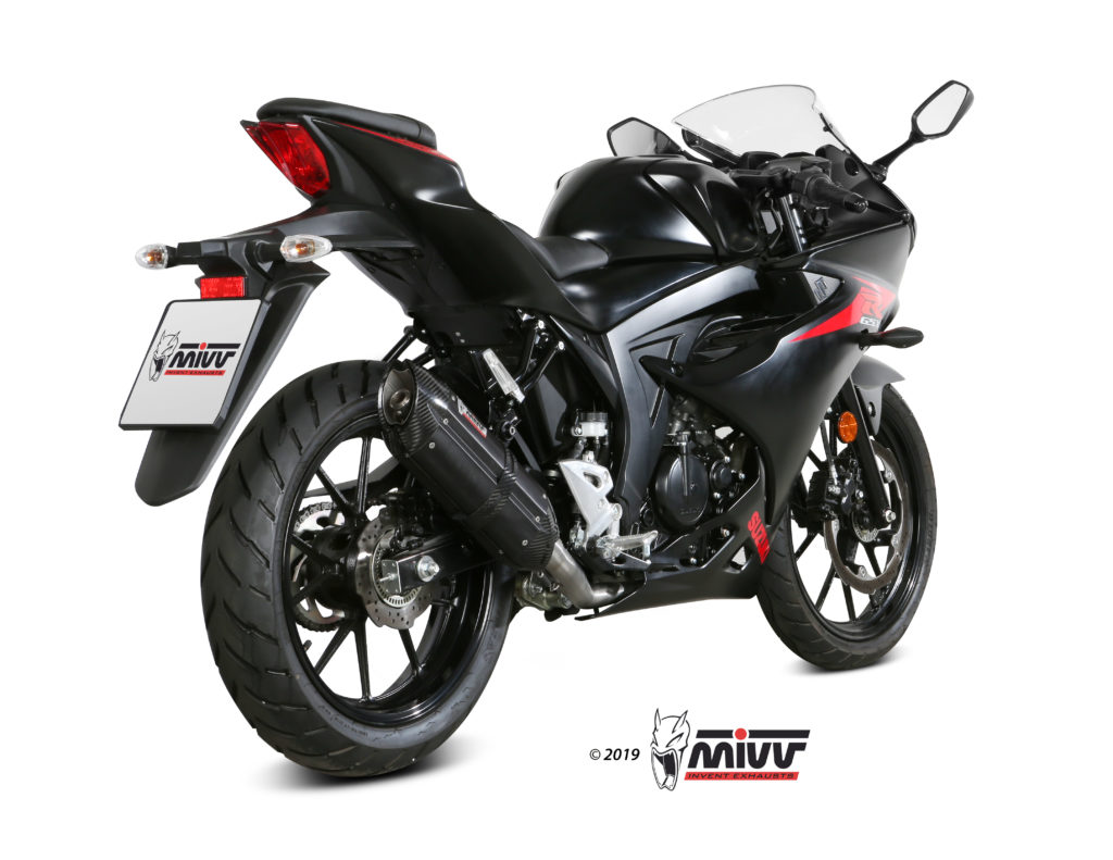 Pot d&rsquo;&eacute;chappement SUZUKI GSX-R 125 Mivv Suono Inox noir S.055.L9