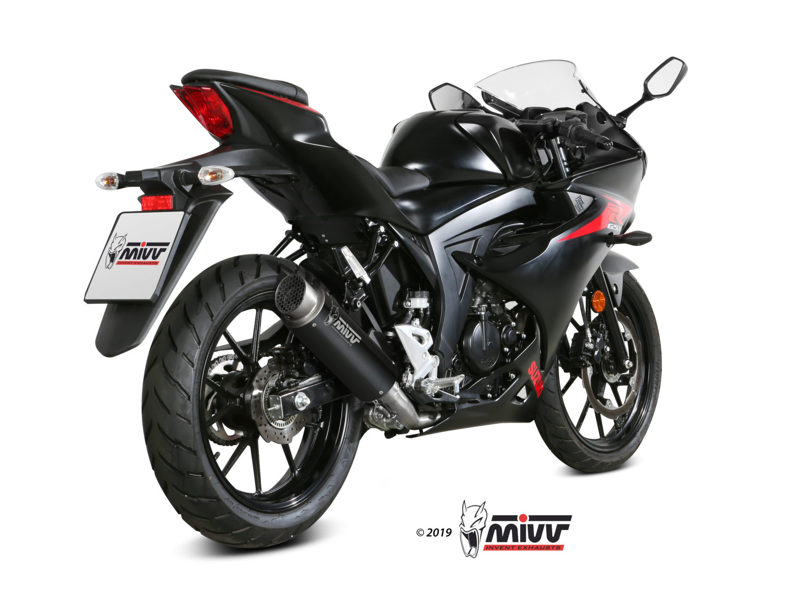 Pot d&rsquo;&eacute;chappement SUZUKI GSX-R 125 Mivv GP PRO Inox noir S.055.LXBP