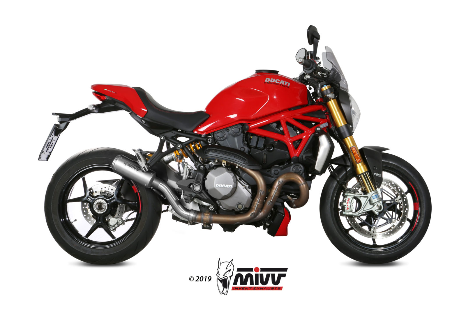 DUCATI MONSTER 1200 Exhaust Mivv MK3 Stainless steel D.041.SM3X