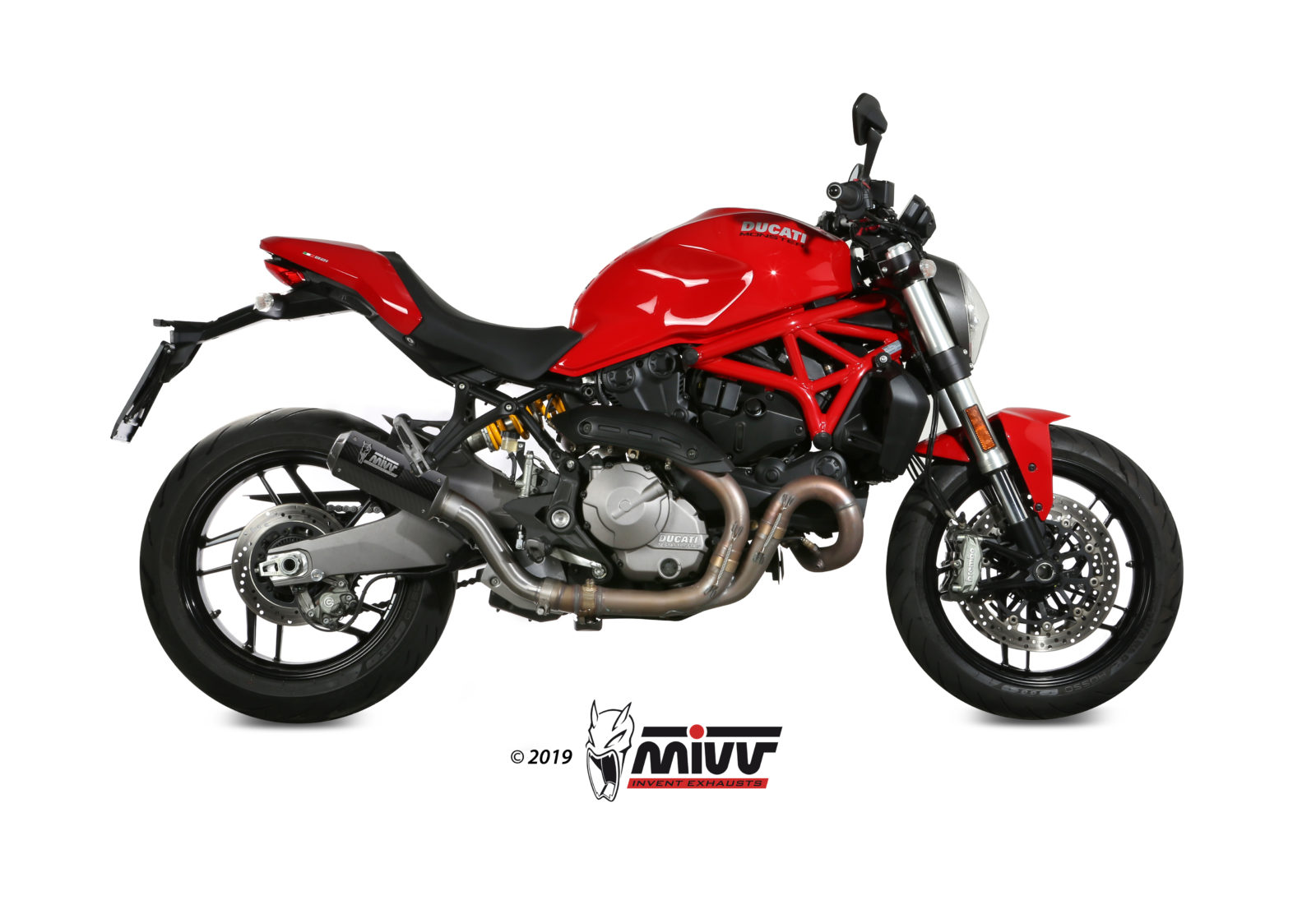 Pot d&rsquo;&eacute;chappement DUCATI MONSTER 821 Mivv MK3 Carbone D.041.SM3C