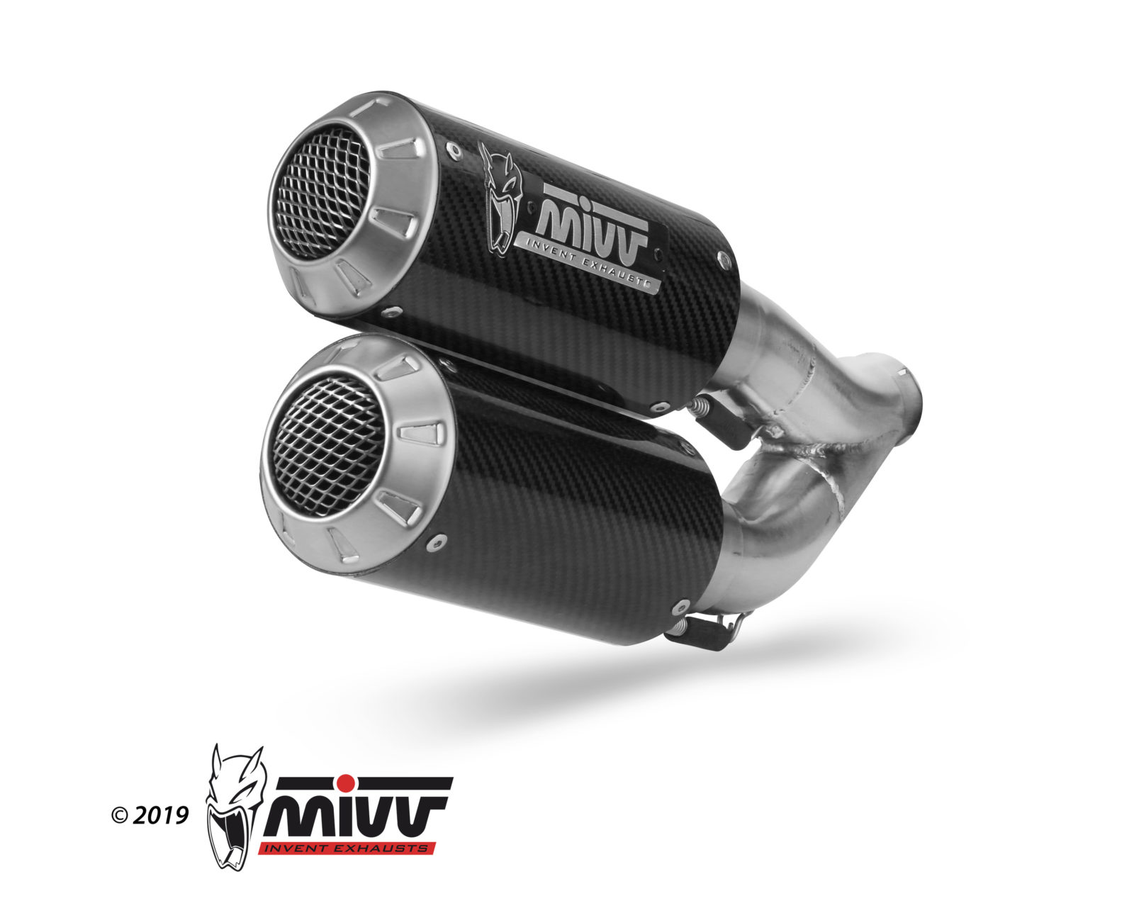 Pot d&rsquo;&eacute;chappement DUCATI MONSTER 821 Mivv MK3 Carbone D.042.SM3C 