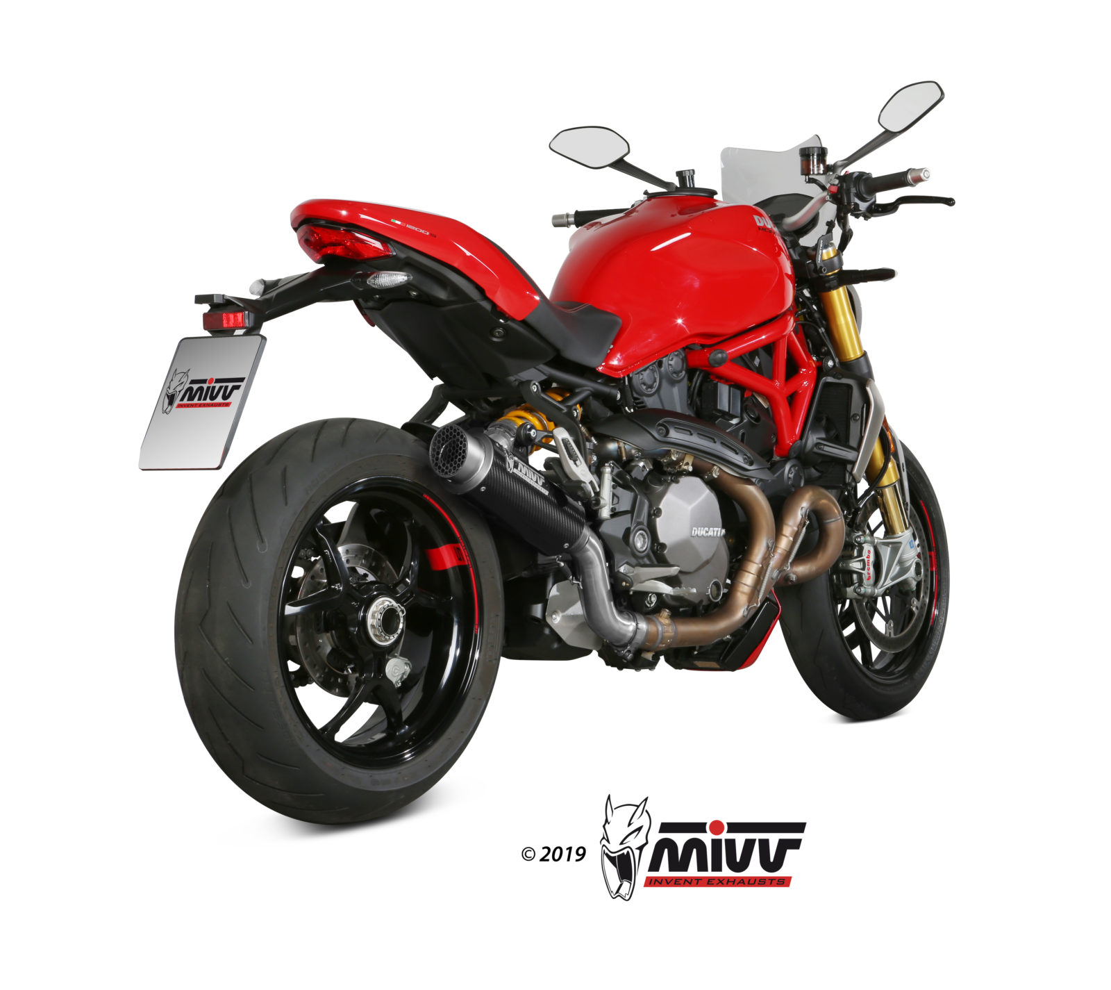 DUCATI MONSTER 1200 Exhaust Mivv GP PRO Carbon D.041.L2P