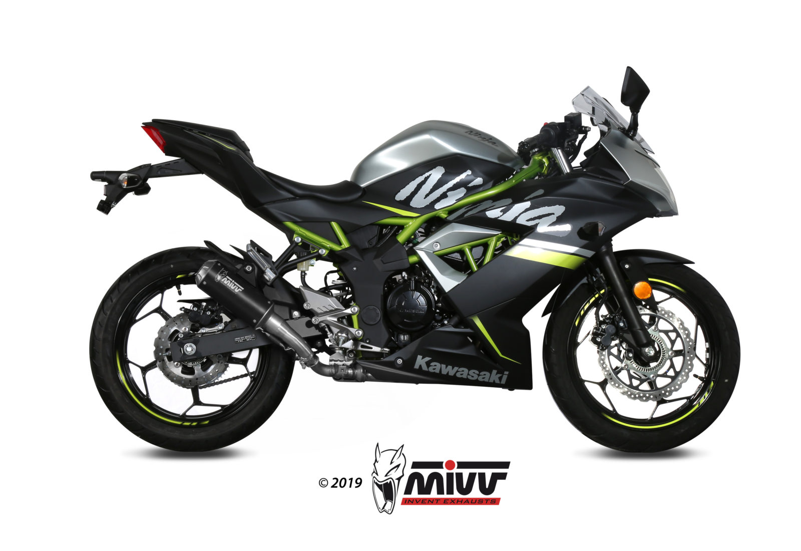 Scarico KAWASAKI NINJA 125 Mivv MK3 Inox Nero K.048.SM3B