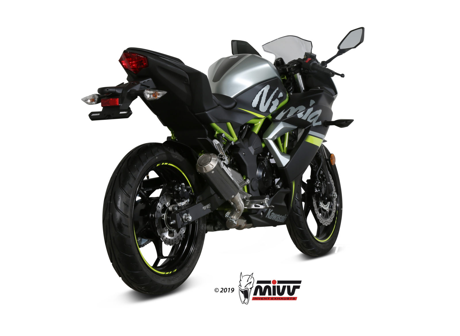 Pot d&rsquo;&eacute;chappement KAWASAKI NINJA 125 Mivv MK3 Carbone K.048.SM3C