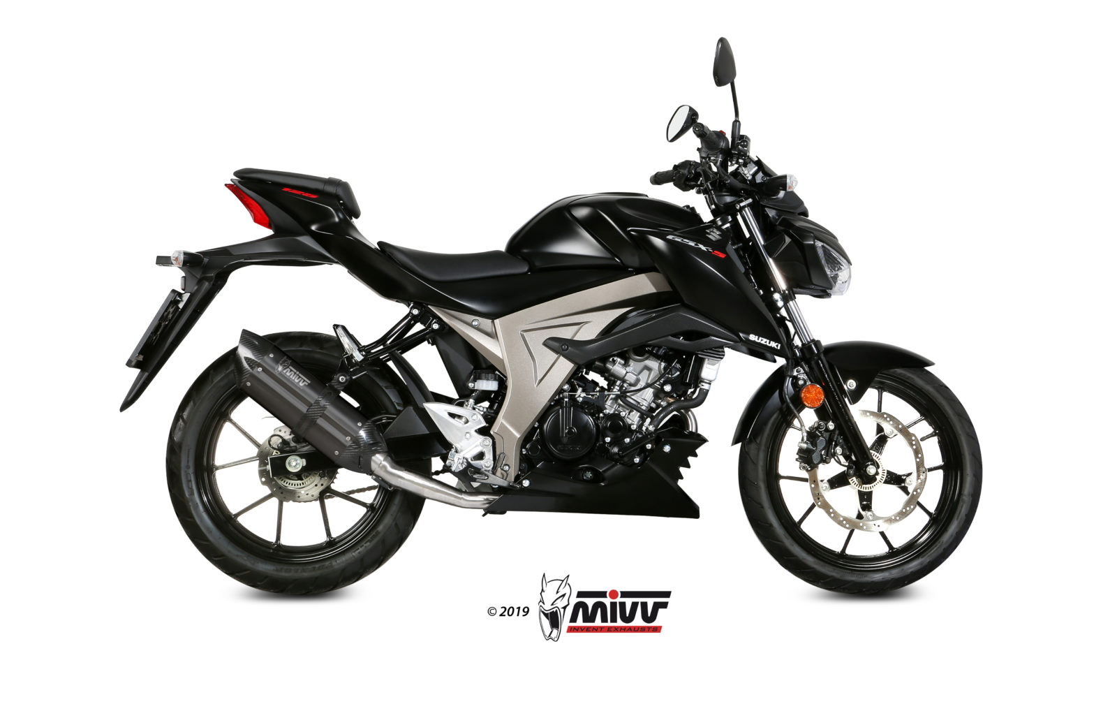 Scarico SUZUKI GSX-S 125 Mivv Suono 不锈钢黑色 S.055.L9