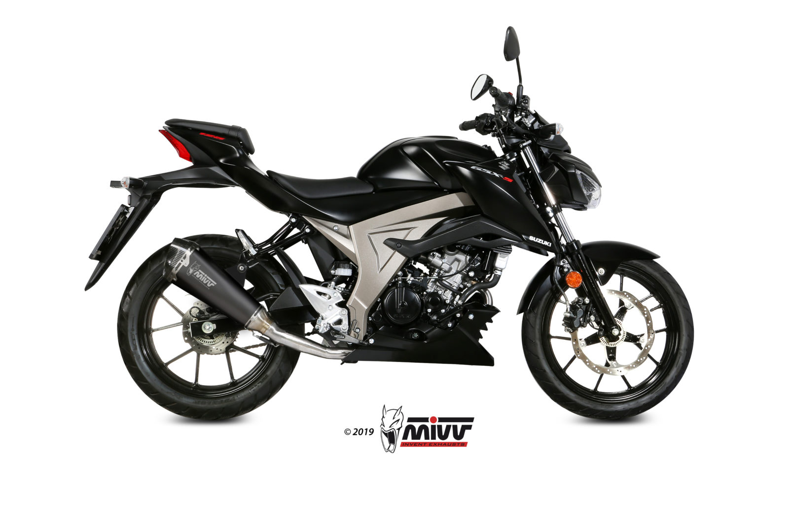 Scarico SUZUKI GSX-S 125 Mivv Delta Race 不锈钢黑色 S.055.LDRB
