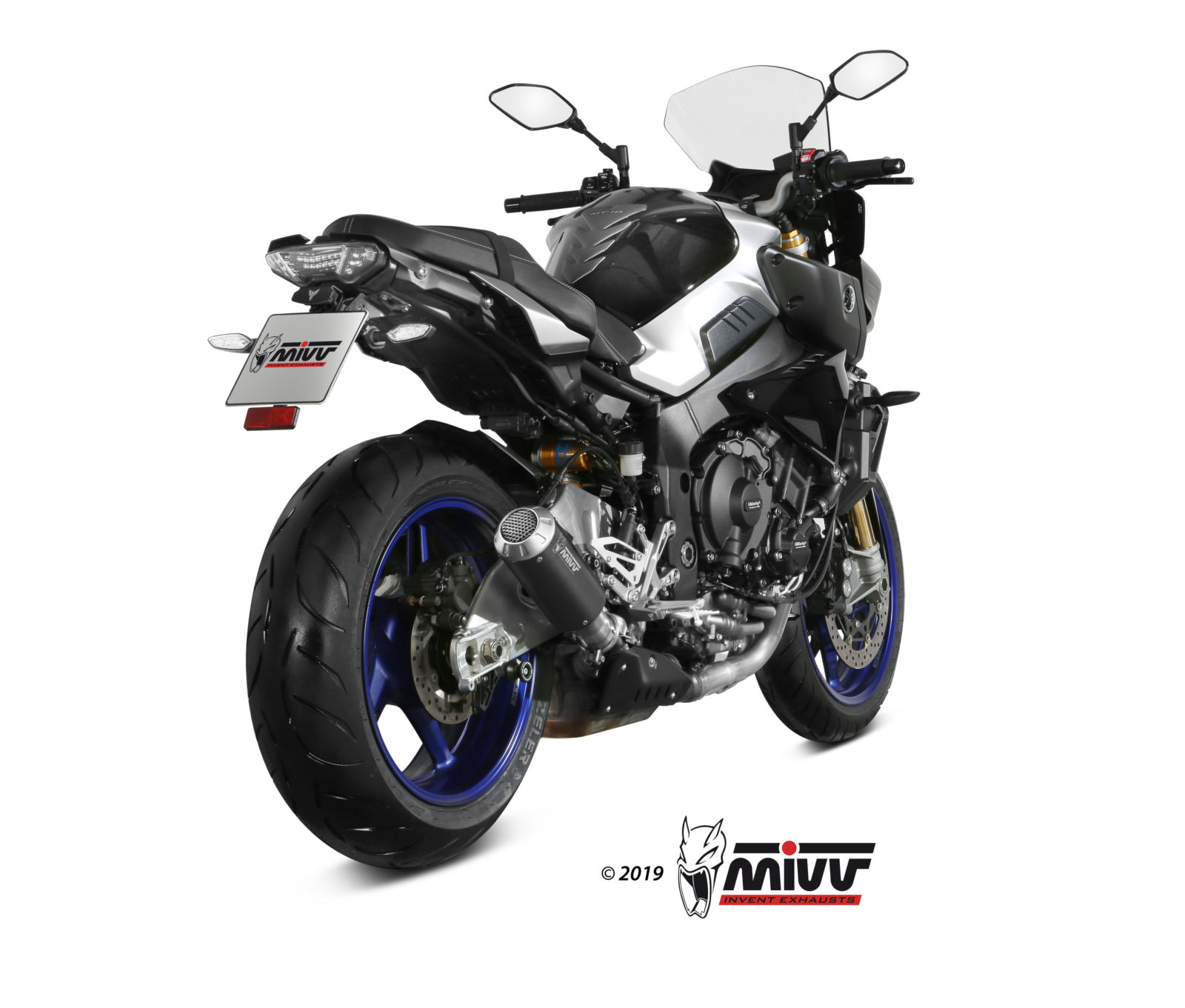 Pot d&rsquo;&eacute;chappement YAMAHA MT-10 Mivv MK3 Inox noir Y.057.LM3B