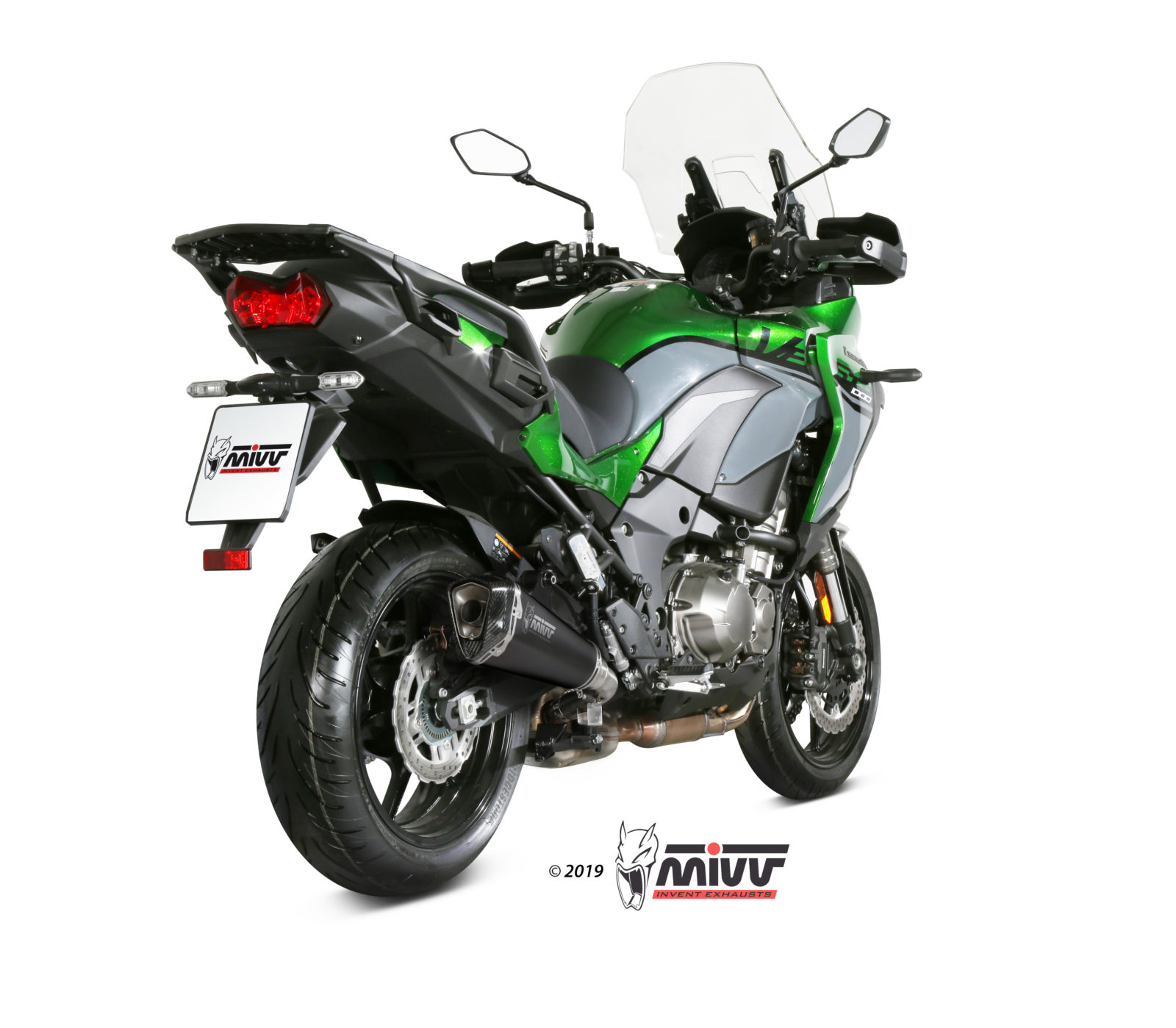 Scarico KAWASAKI VERSYS 1000 Mivv Delta Race فولاذ أسود مقاوم للصدأ K.049.LDRB