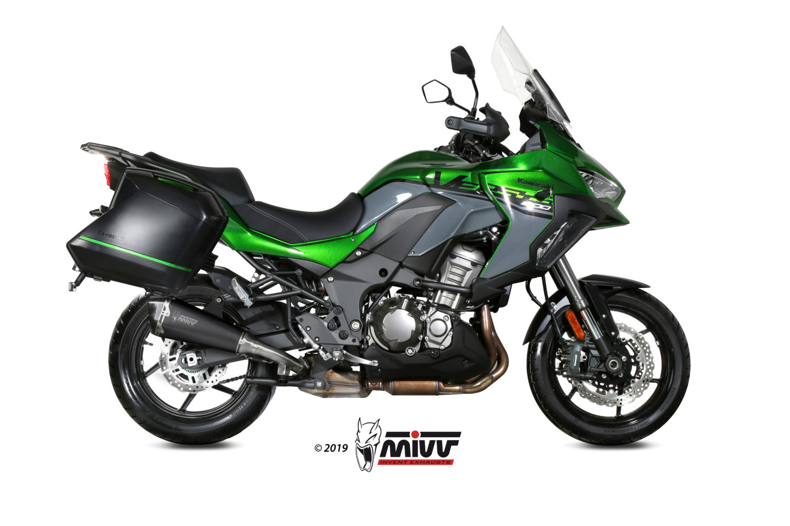 Scarico KAWASAKI VERSYS 1000 Mivv Delta Race فولاذ أسود مقاوم للصدأ K.049.LDRB