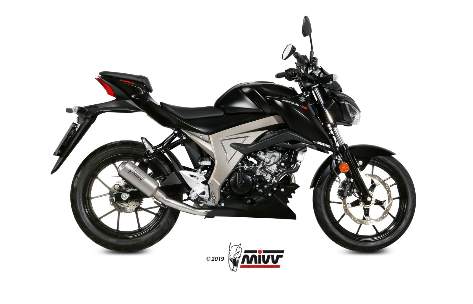 Scarico SUZUKI GSX-S 125 Mivv MK3 不锈钢本色款 S.055.SM3X