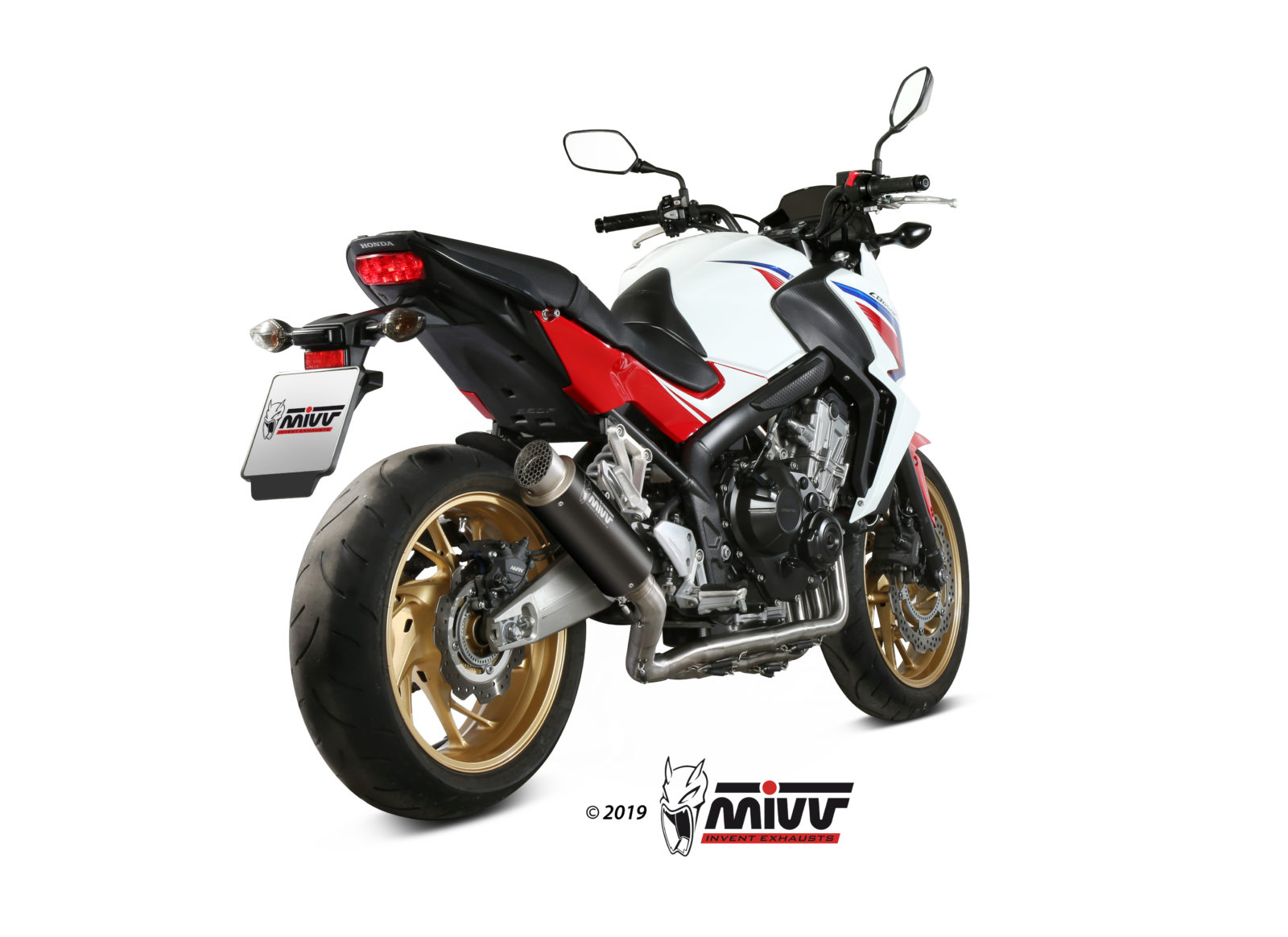 Scarico HONDA CB 650 F Mivv GP PRO فولاذ أسود مقاوم للصدأ H.055.LXBP