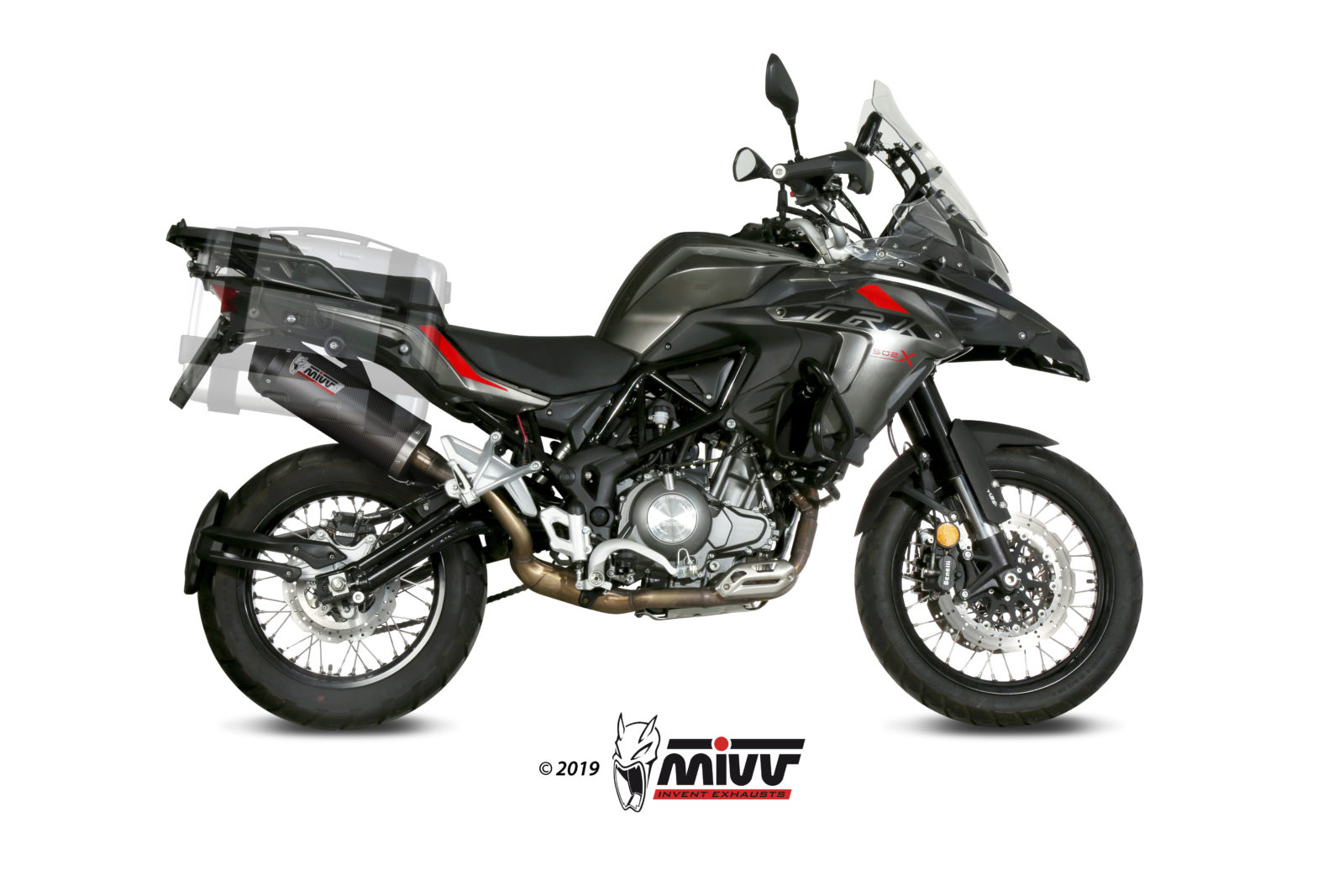 Scarico BENELLI TRK 502 X Mivv Oval كربون بغطاء كربوني E.004.LEC