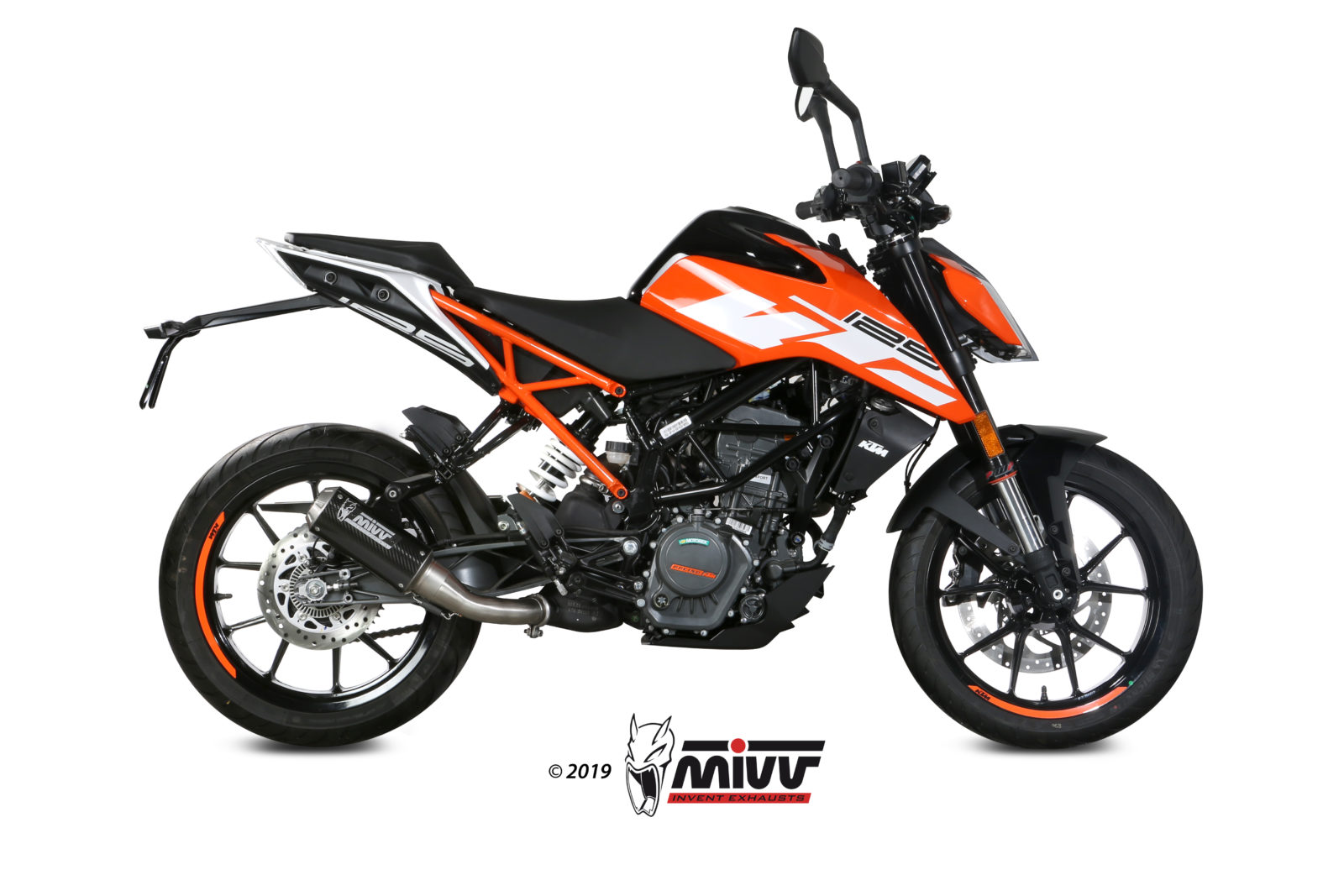 Scarico KTM 125 DUKE Mivv MK3 كربون KT.019.SM3C