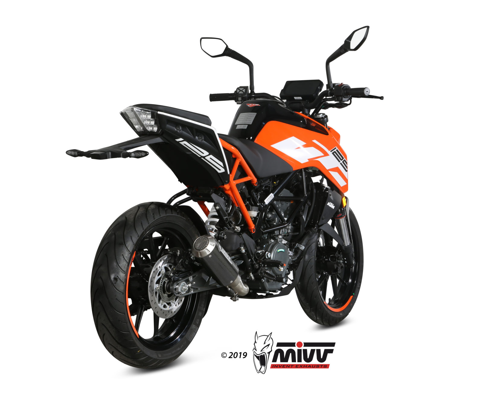 Scarico KTM 125 DUKE Mivv MK3 كربون KT.019.SM3C