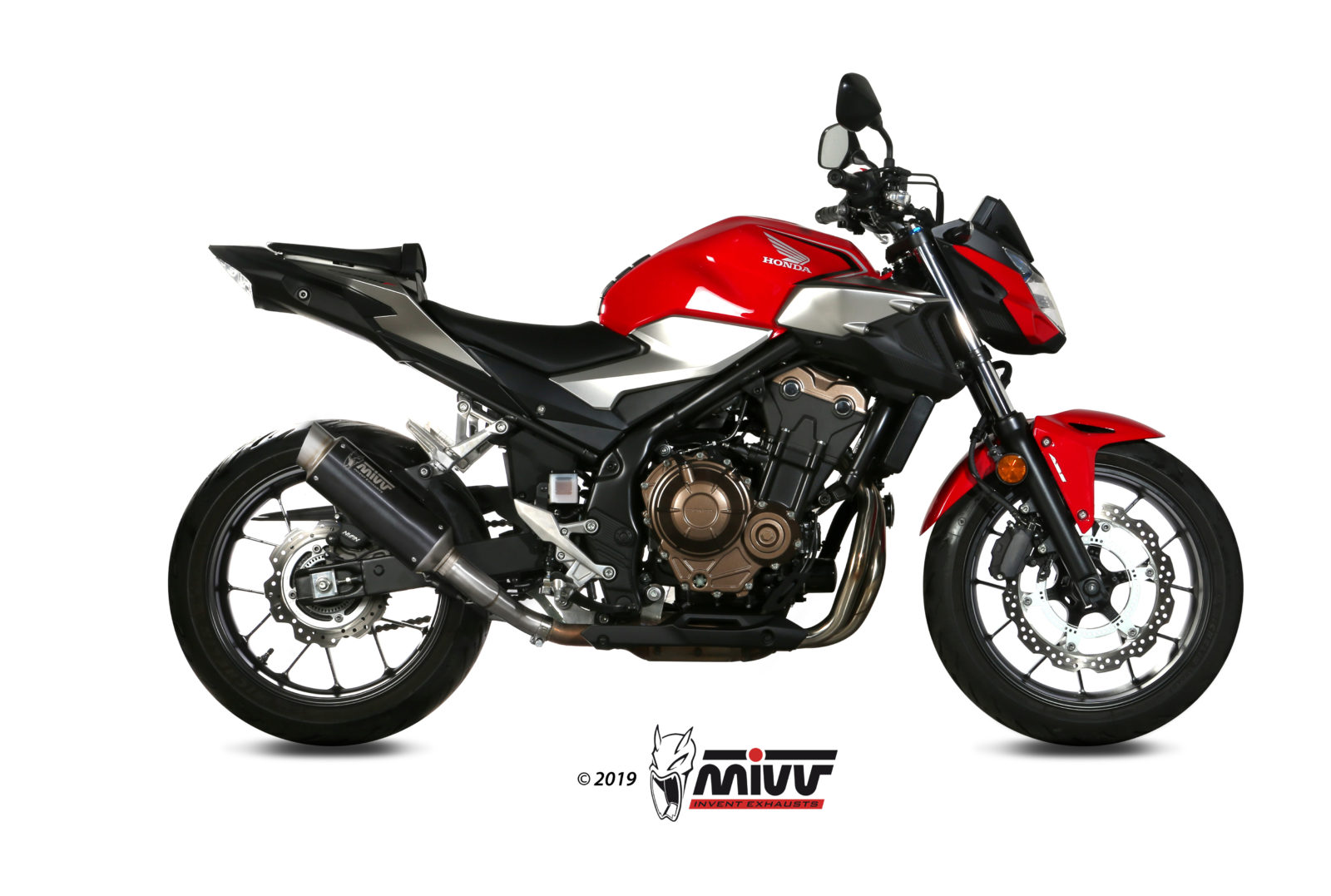 Scarico HONDA CB 500 F Mivv GP PRO A&ccedil;o inoxid&aacute;vel preto H.075.LXBP