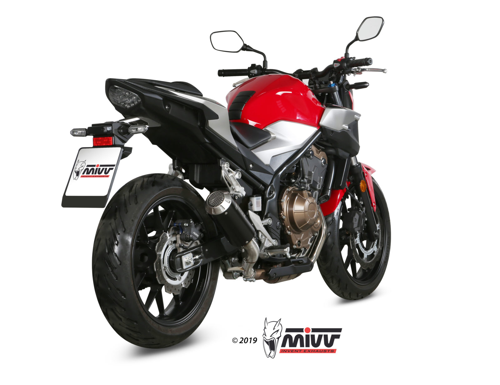 Scarico HONDA CB 500 F Mivv MK3 Inox Nero H.075.SM3B