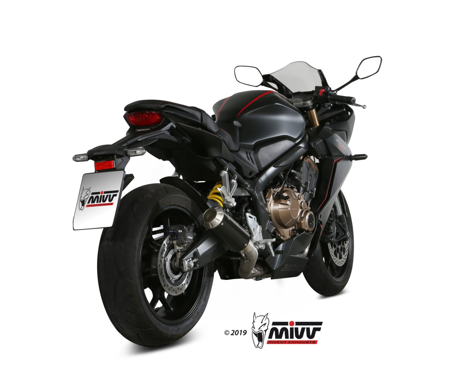 Scarico HONDA CBR 650 R Mivv MK3 A&ccedil;o inoxid&aacute;vel preto H.072.SM3B