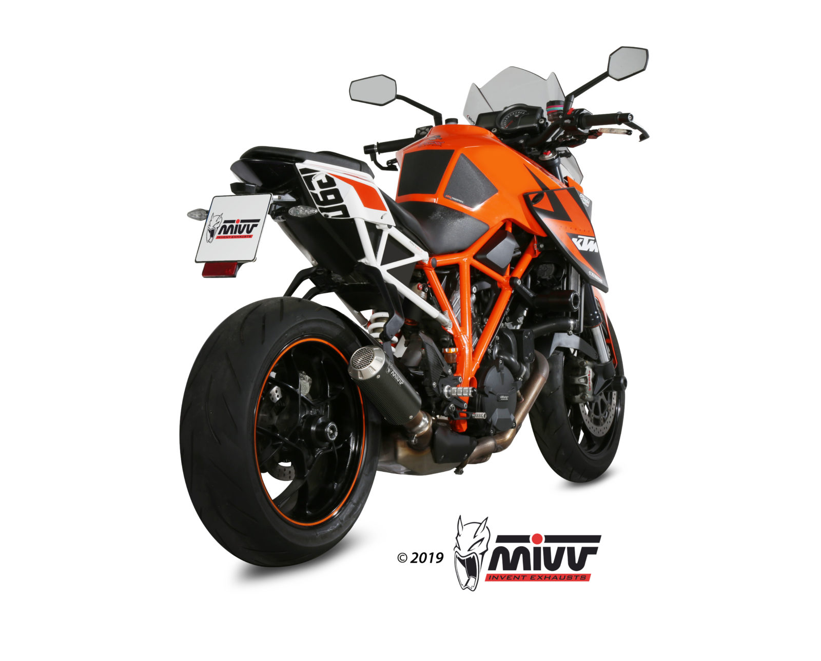 Pot d&rsquo;&eacute;chappement KTM 1290 SUPERDUKE Mivv MK3 Carbone KT.014.LM3C