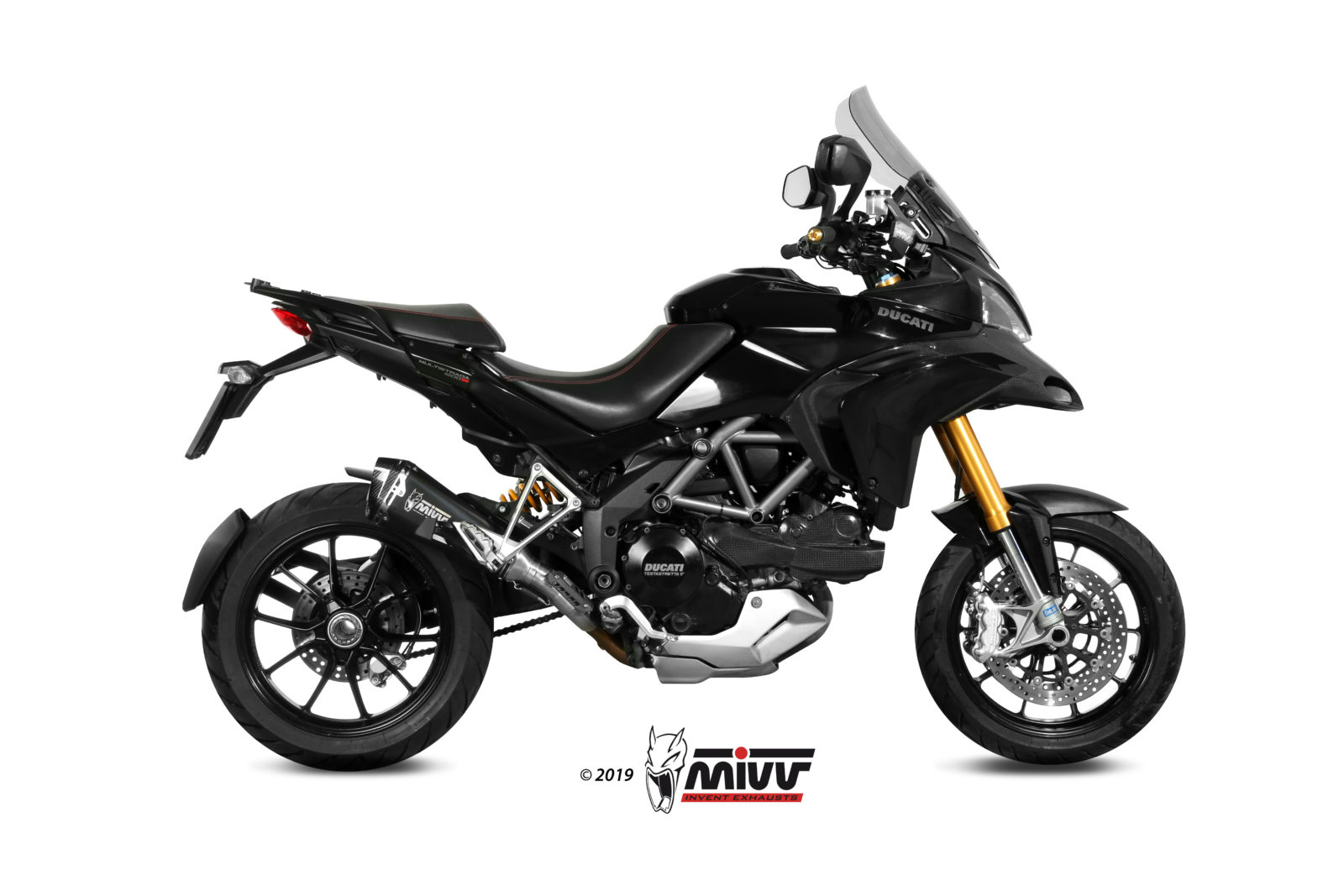 Pot d&rsquo;&eacute;chappement DUCATI MULTISTRADA 1200 Mivv Delta Race Inox noir D.027.LDRB
