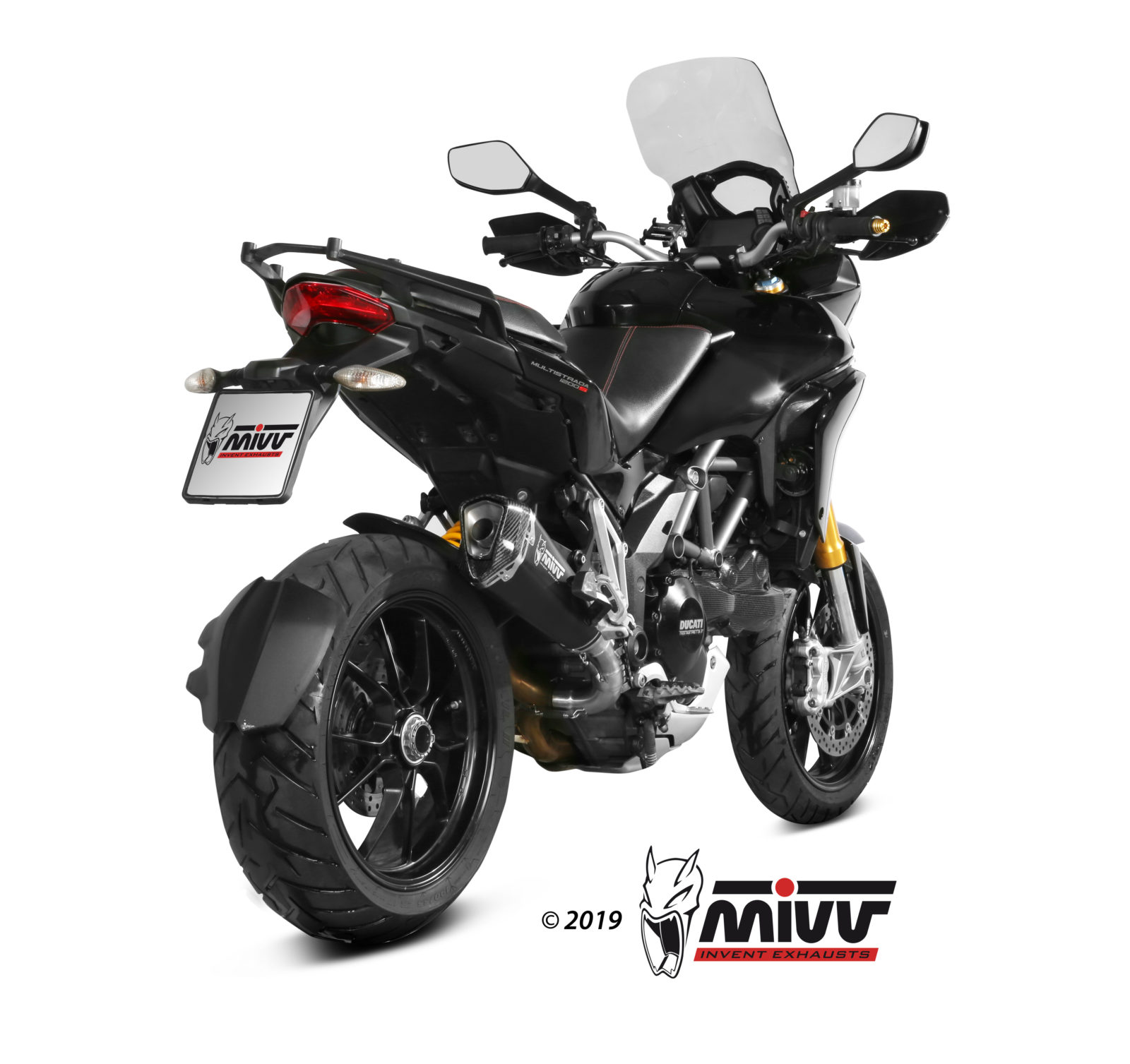 Pot d&rsquo;&eacute;chappement DUCATI MULTISTRADA 1200 Mivv Delta Race Inox noir D.027.LDRB