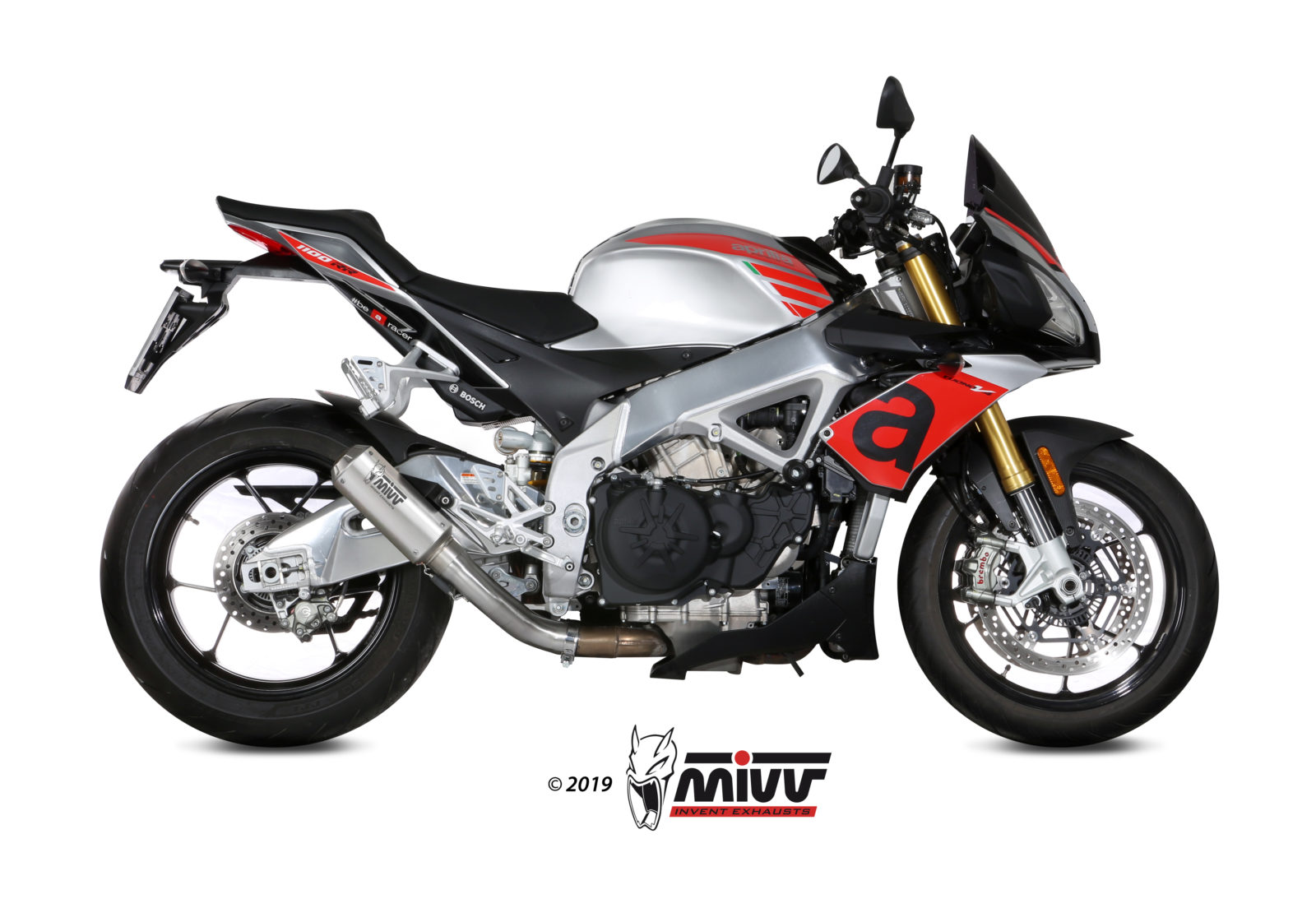 Scarico APRILIA TUONO V4 1100 Mivv MK3 Inox A.012.SM3X