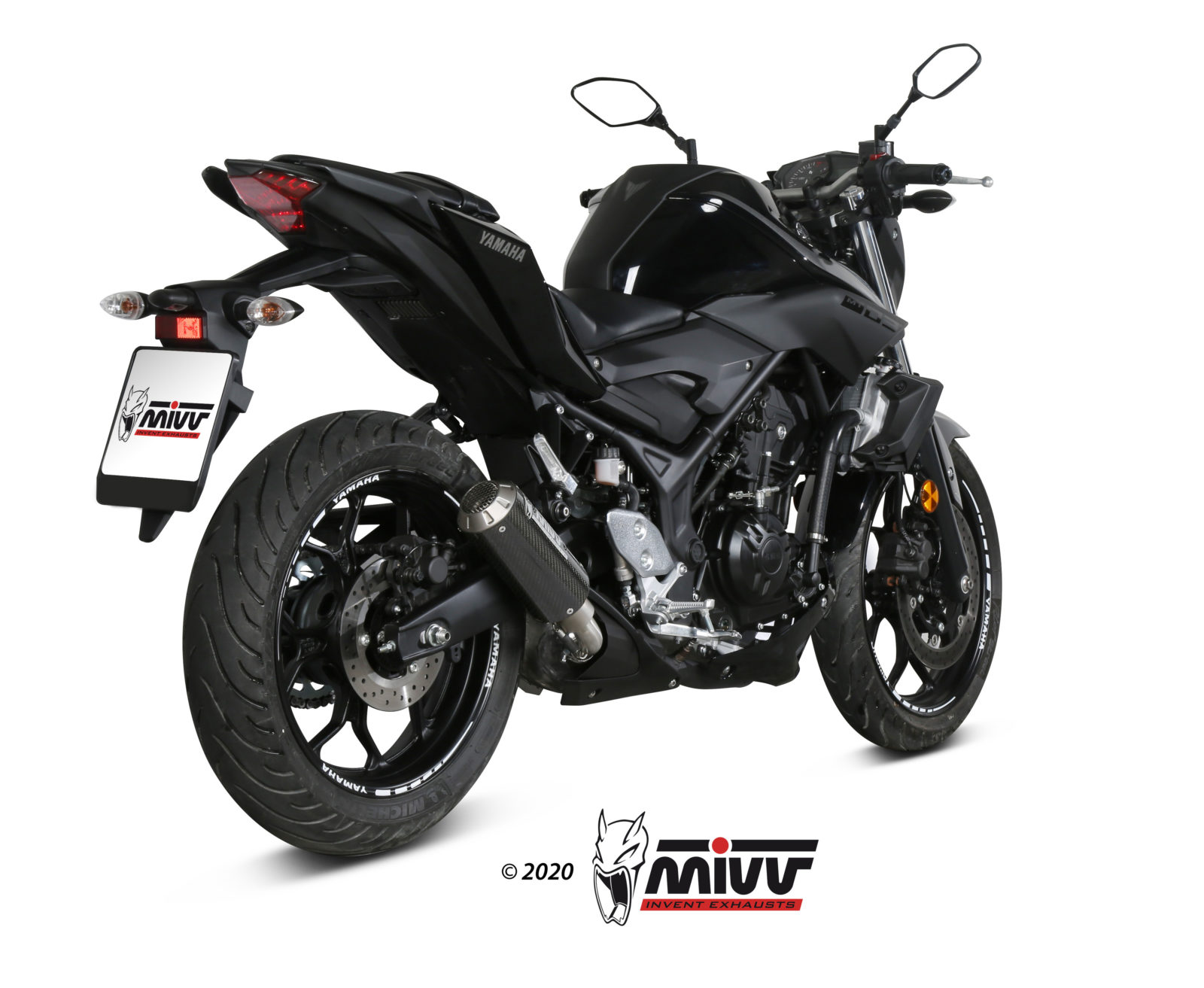YAMAHA MT-03 Exhaust Mivv MK3 Carbon Y.055.SM3C