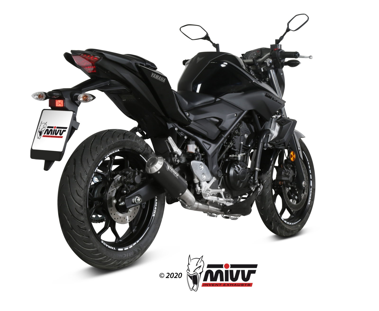 Scarico YAMAHA MT-03 Mivv MK3 不锈钢黑色 X.YA.0008.SM3B