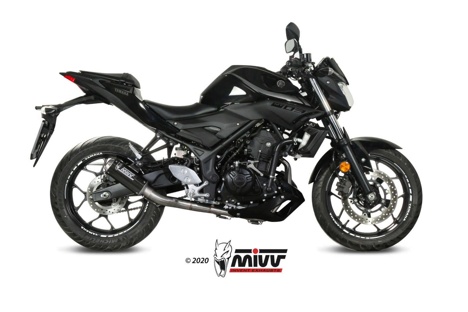 YAMAHA MT-03 Exhaust Mivv MK3 Stainless steel X.YA.0008.SM3C