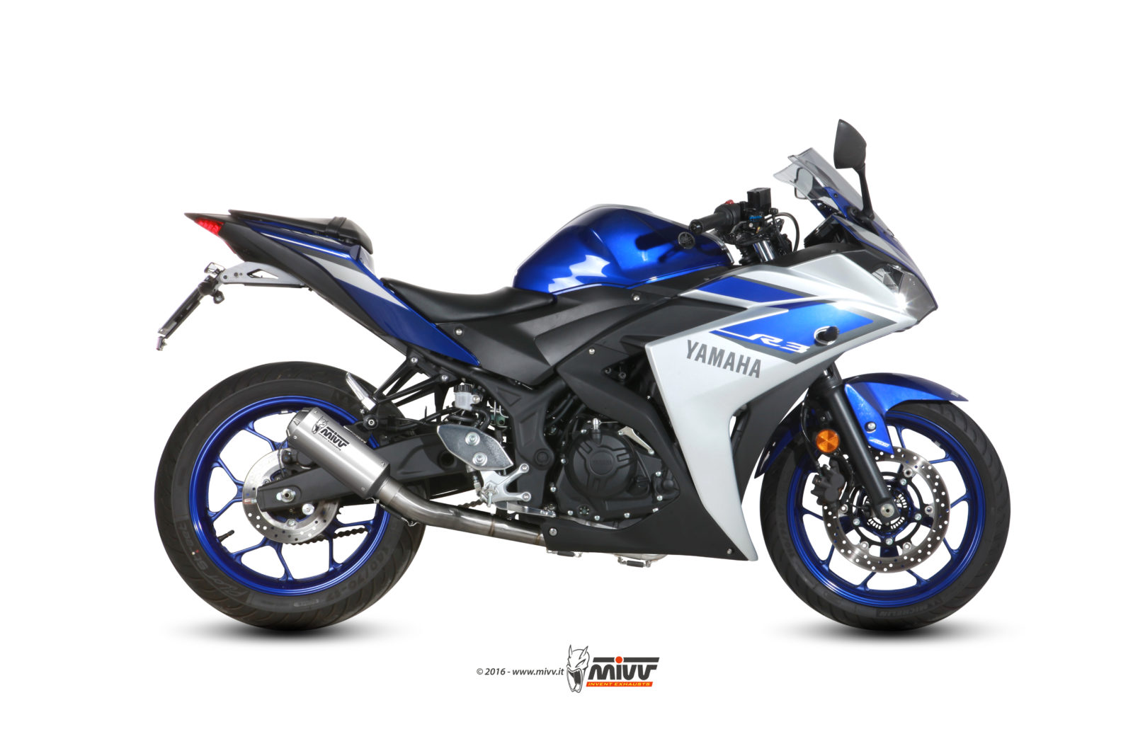 Pot d&rsquo;&eacute;chappement YAMAHA YZF R3 Mivv MK3 Inox X.YA.0008.SM3X