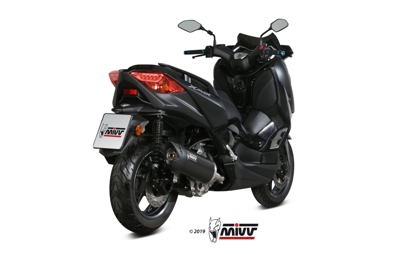 Scarico YAMAHA X-MAX 300 Mivv Mover Inox Verniciato Nero MV.YA.0001.LV