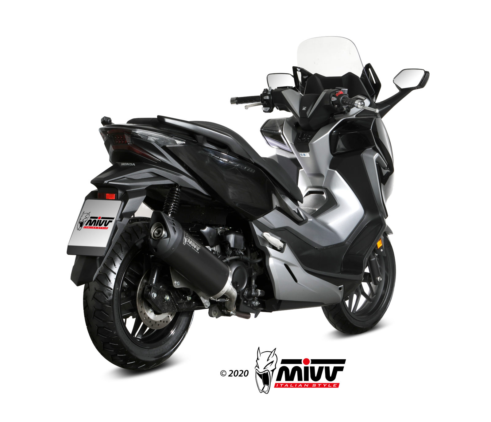 Scarico HONDA FORZA 300 Mivv Mover 不锈钢黑色版 MV.HO.0002.LV