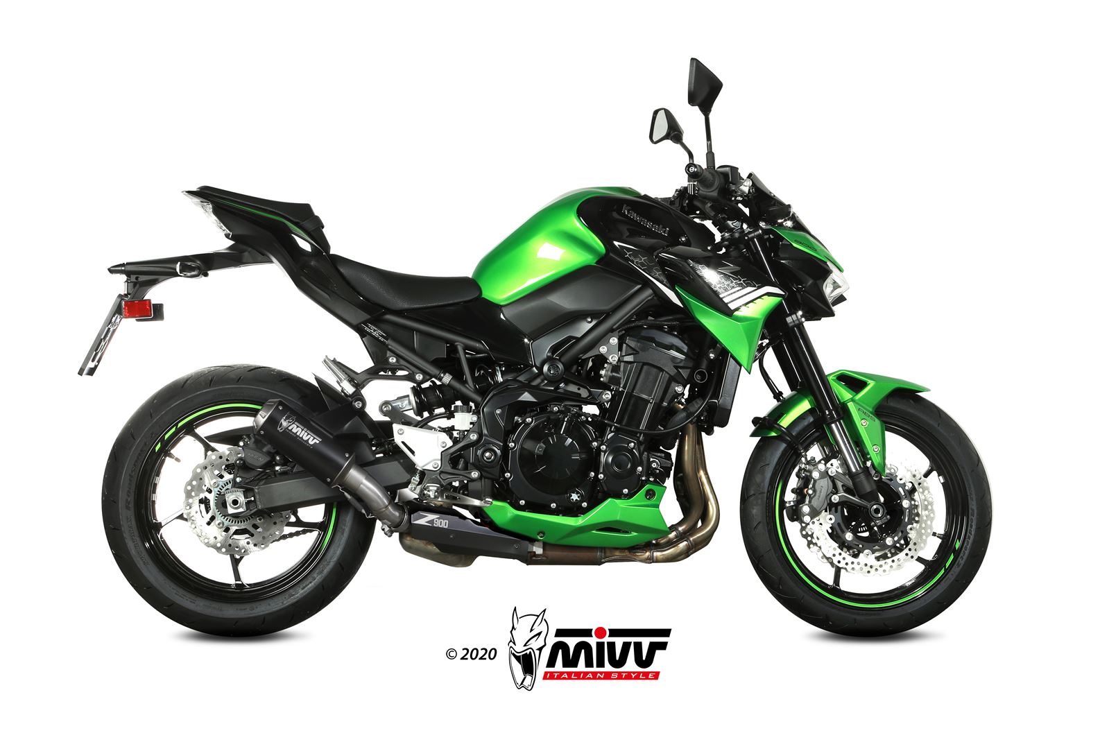 Scarico KAWASAKI Z900 Mivv MK3 A&ccedil;o inoxid&aacute;vel preto K.052.LM3B