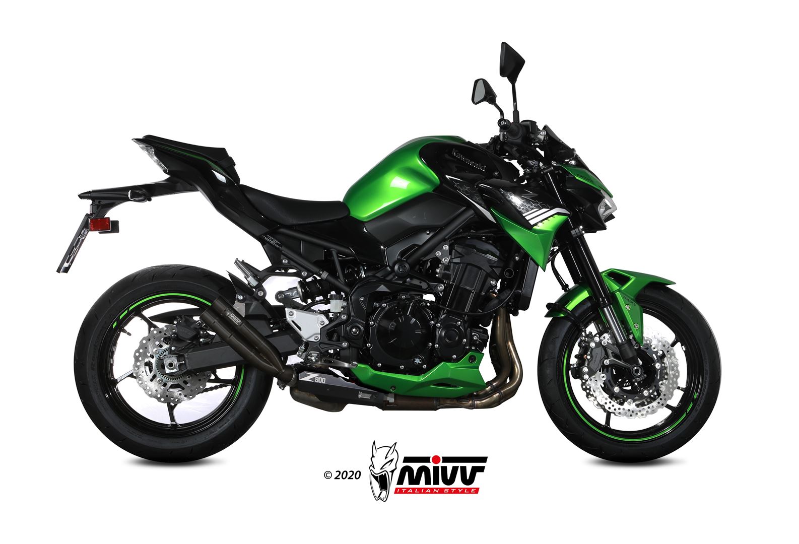 Scarico KAWASAKI Z900 Mivv Double Gun 不锈钢黑色 K.052.SDGB