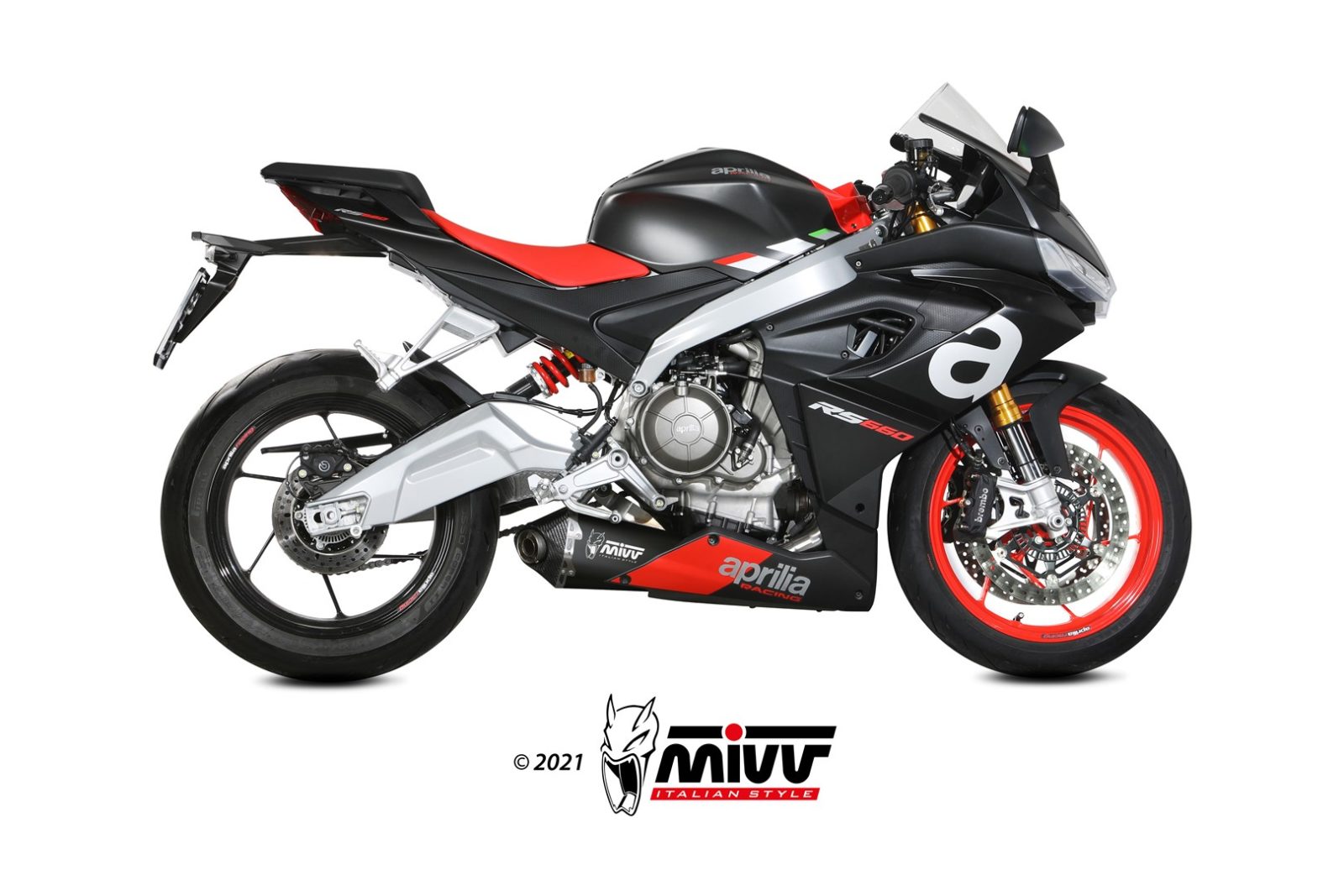 Scarico APRILIA RS 660 Mivv Delta Race 不锈钢黑色 A.014.LDRB