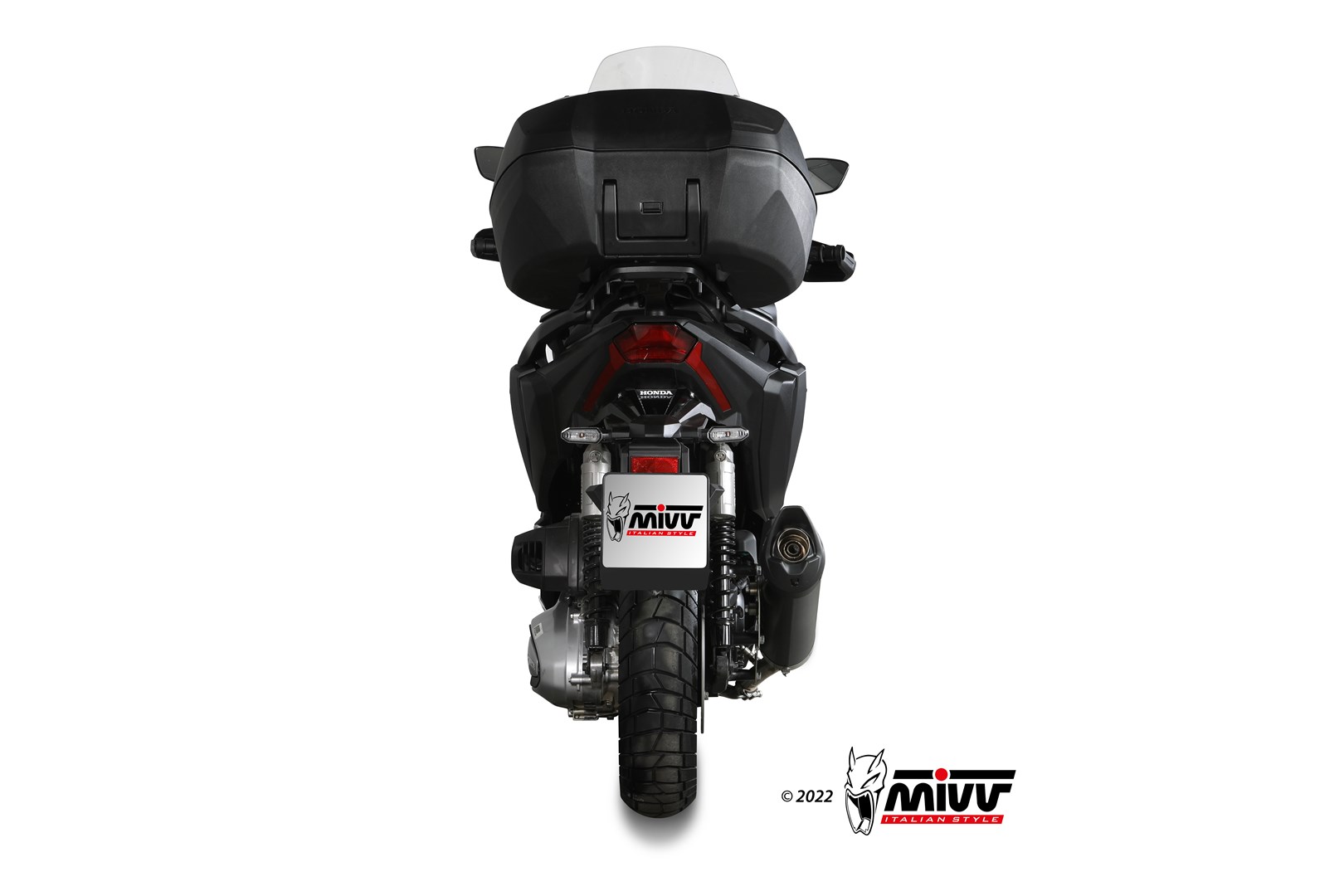 Scarico HONDA ADV 350 Mivv Mover فولاذ أسود مقاوم للصدأ MV.HO.0004.LV