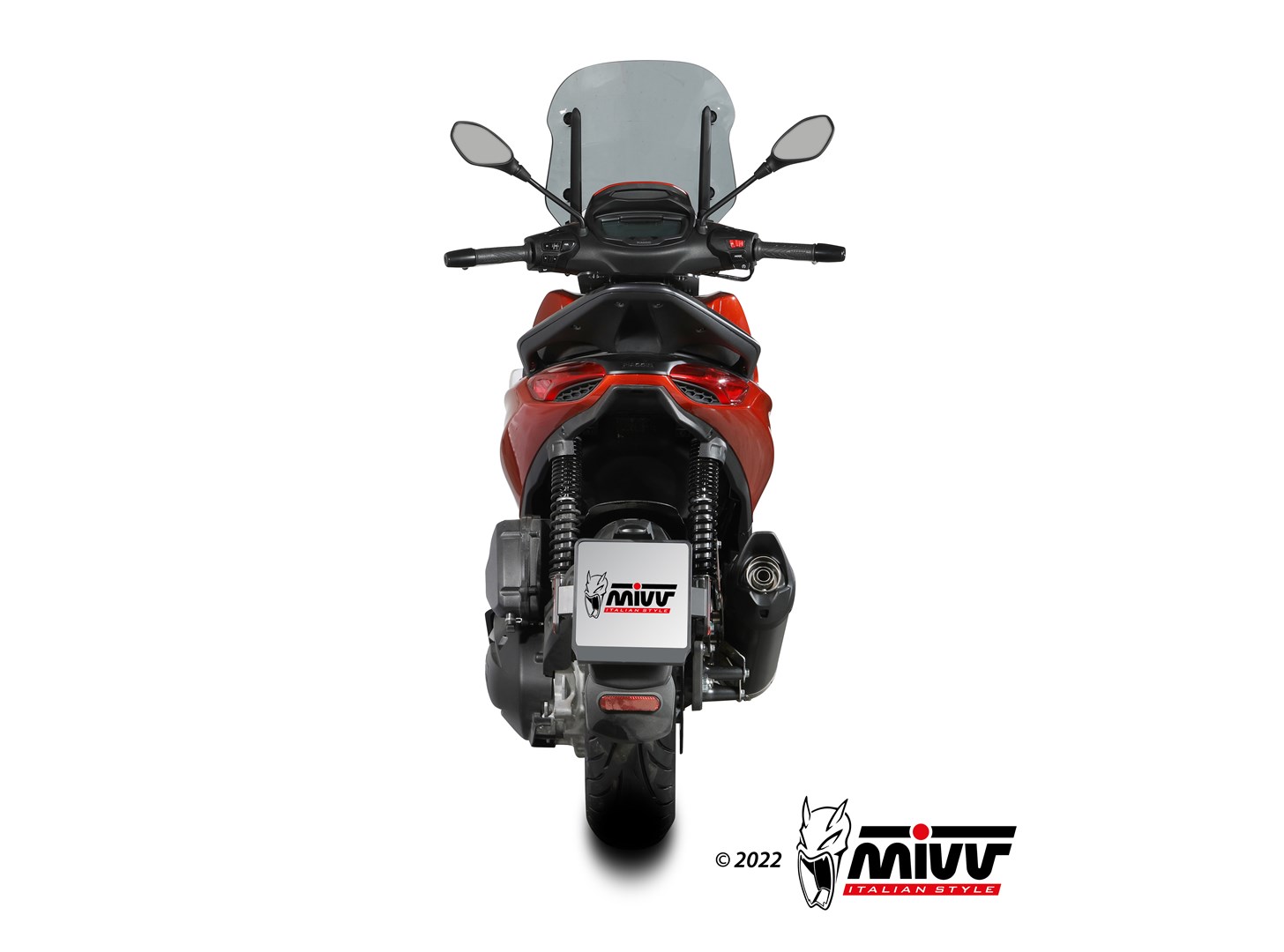 Pot d&rsquo;&eacute;chappement PIAGGIO BEVERLY 400 Mivv Mover Inox noir MV.PG.0005.LV