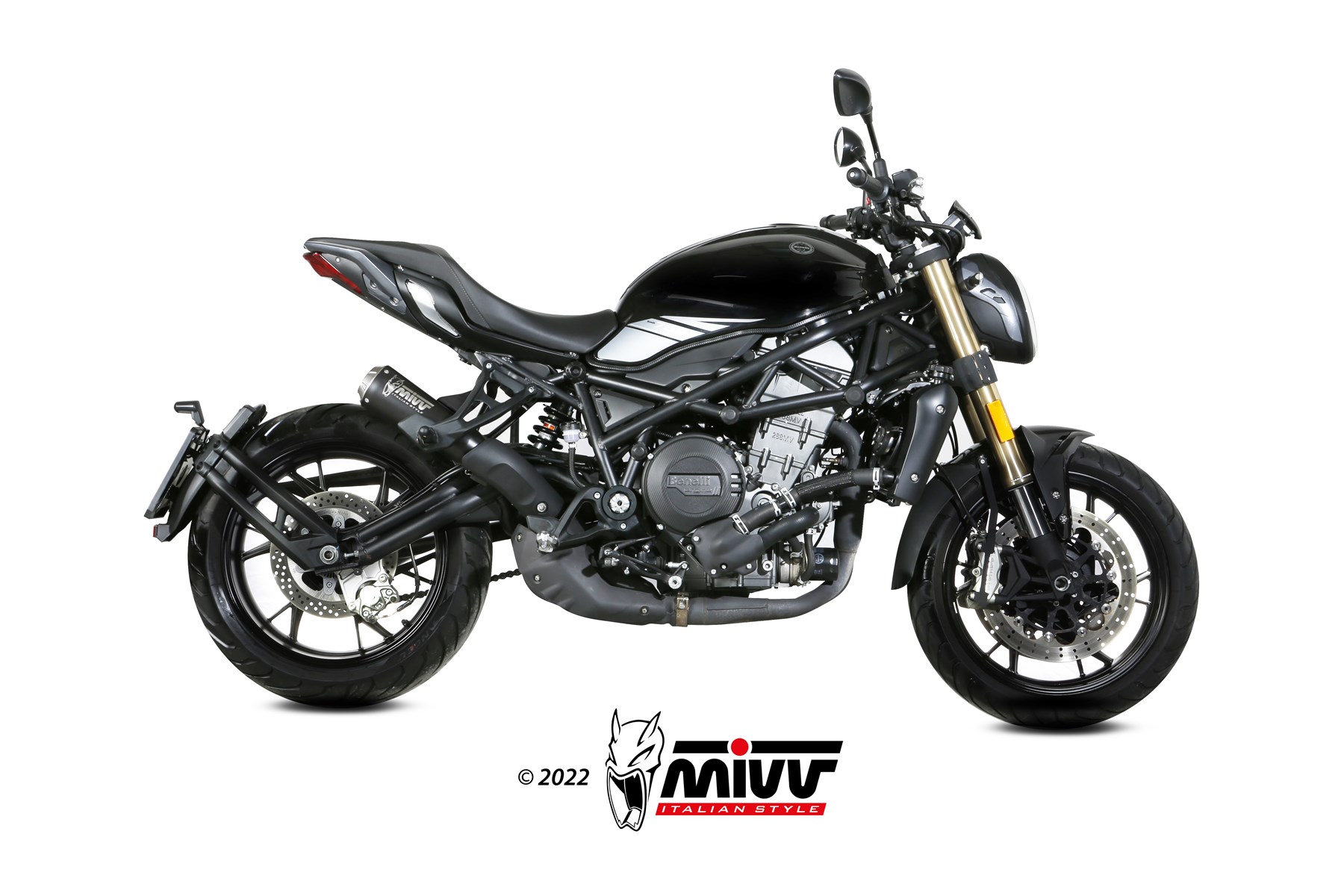 Pot d&rsquo;&eacute;chappement BENELLI 752 S Mivv X-M1 Inox noir E.009.LC4B