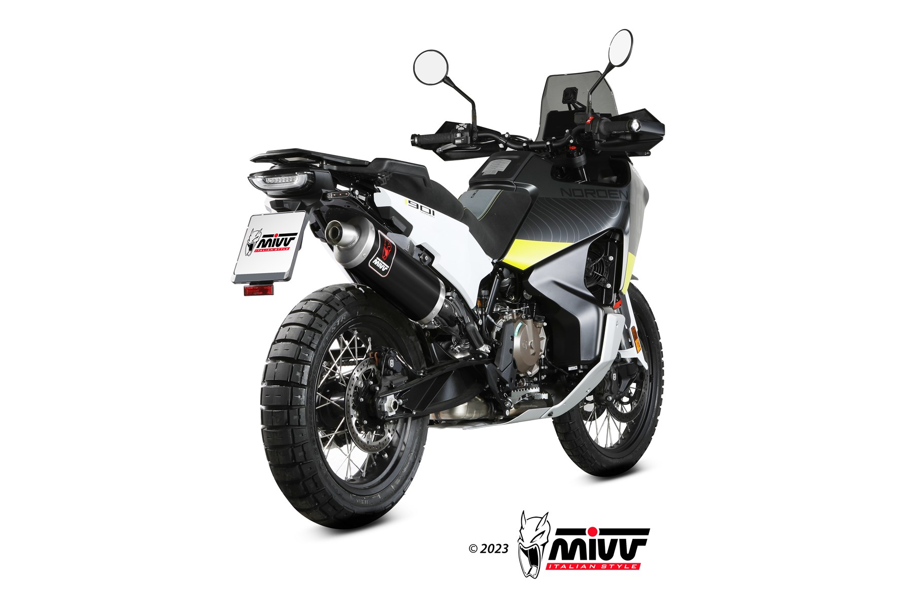 Scarico HUSQVARNA NORDEN 901 Mivv Dakar Inox Nero HU.002.LEKB