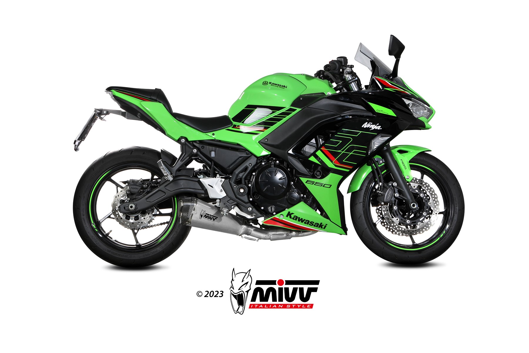 Pot d&rsquo;&eacute;chappement KAWASAKI NINJA 650 Mivv Delta Race Inox K.057.KDRX