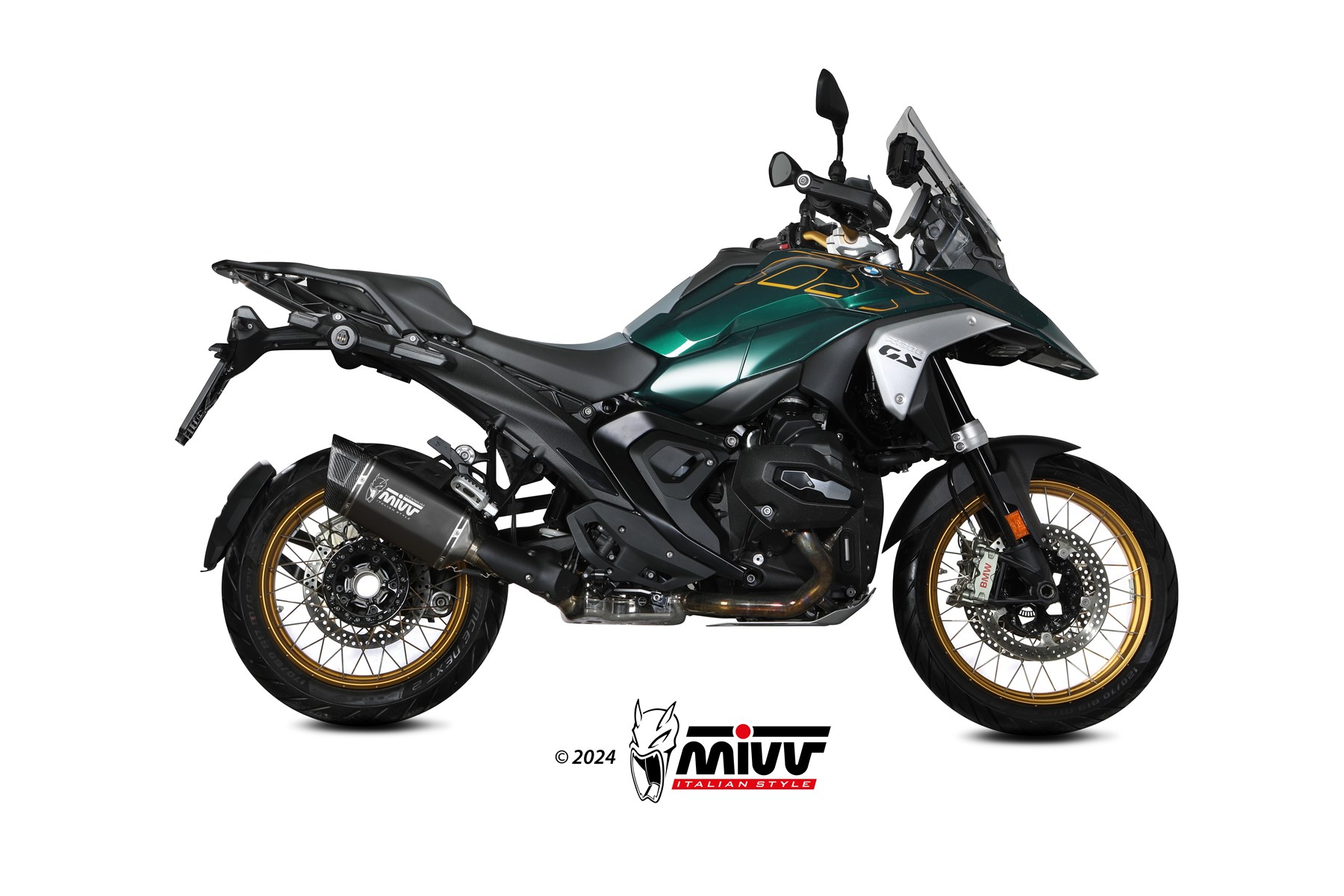 Scarico BMW R 1300 GS Mivv SR-1 Tit&acirc;nio preto B.042.LR1TB